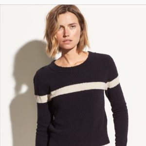 Vince single striped cotton pullover